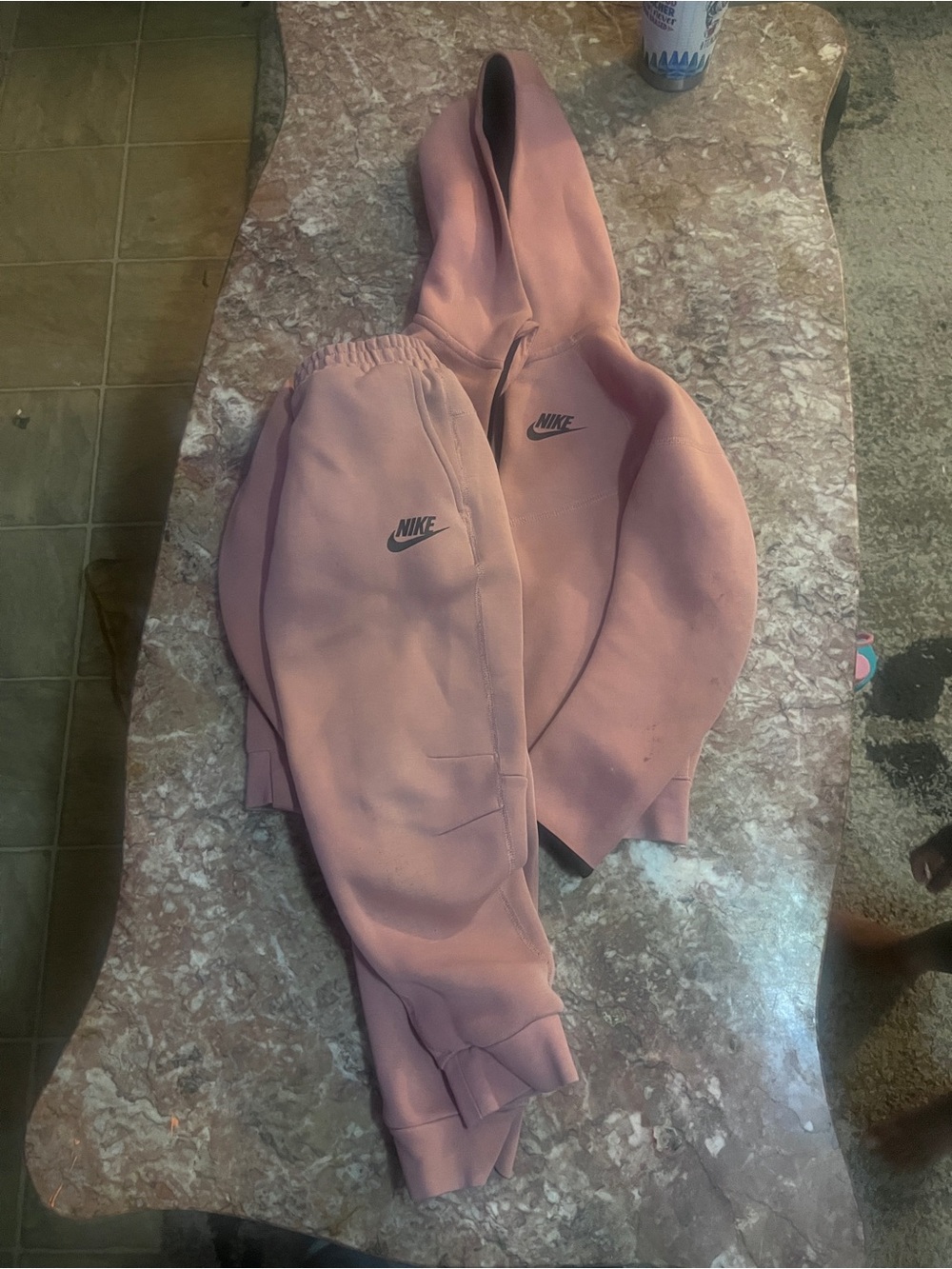 Nike Kids Dusty Pink Hoodie & Joggers Set
